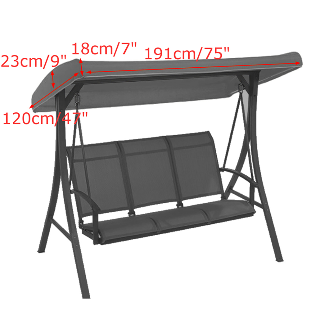 Bonsai Garden Bench - 191*120*18 / 23CM Waterproof Swing Canopy