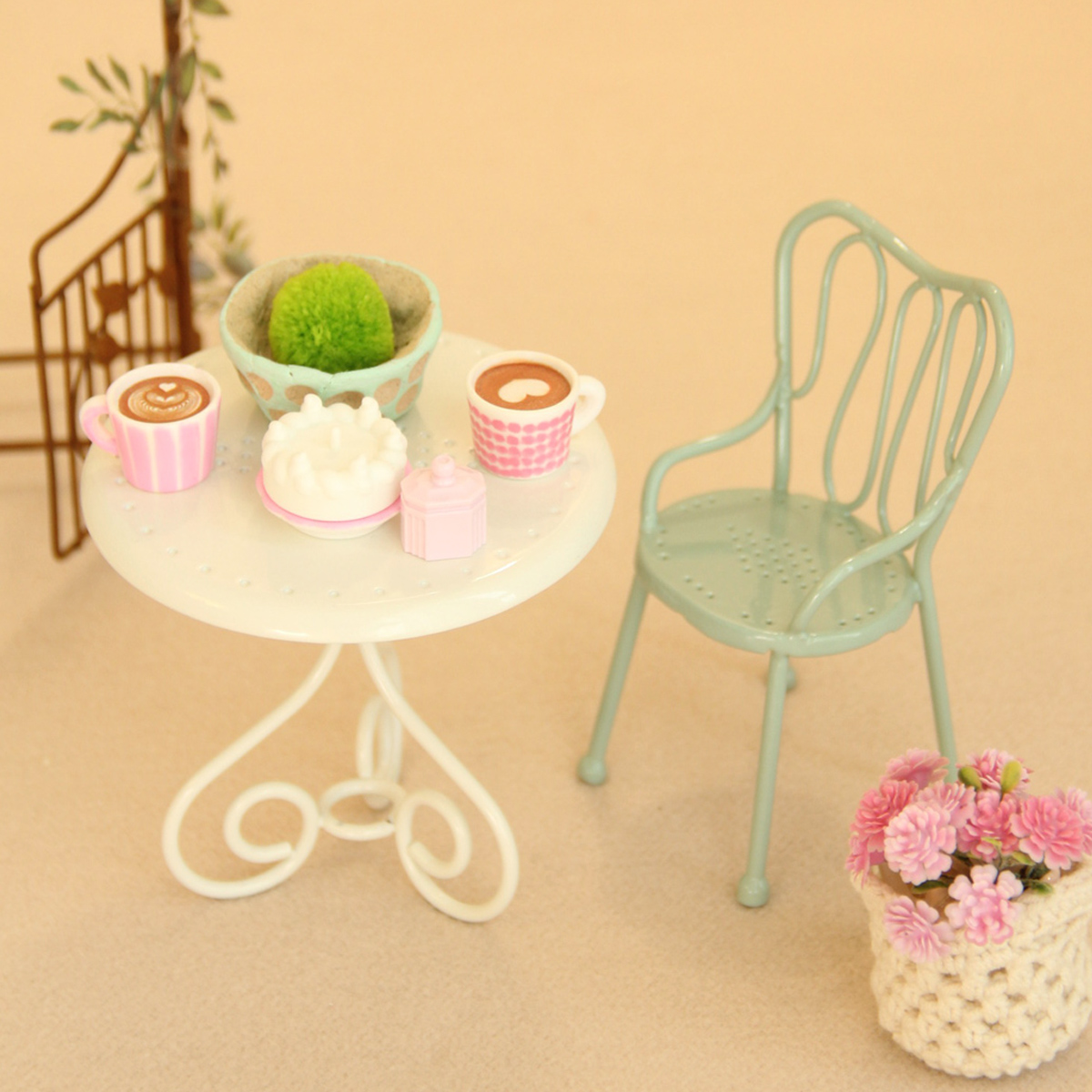 Bonsai Garden Bench - 1:8/1:12 Miniature Iron Table and Chair