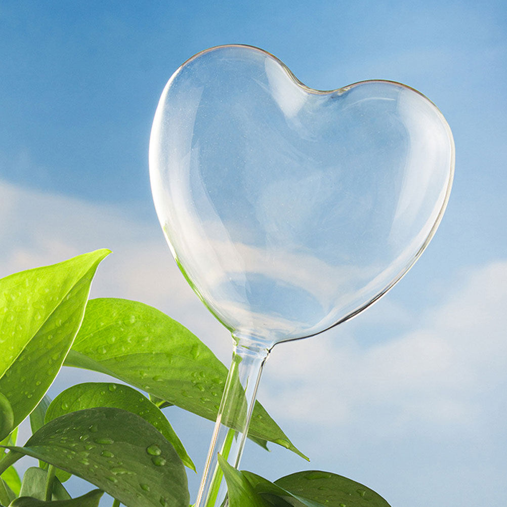 Bonsai Garden Indoor - 3Pcs Heart Shaped Glass Self Watering