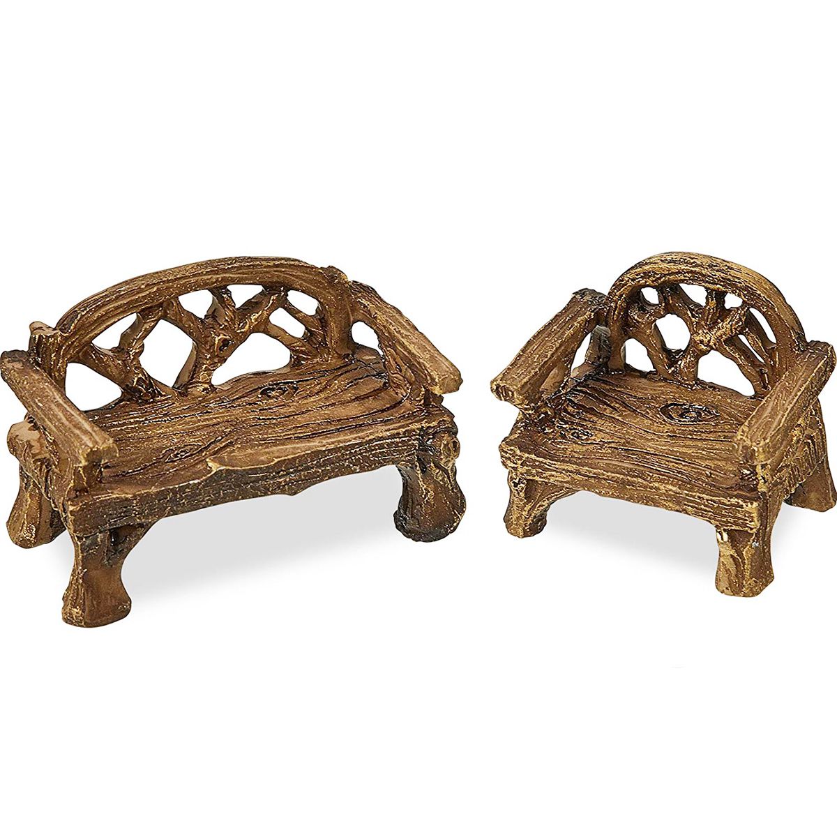 Bonsai Garden Bench - Mini Garden Ornament Miniature Park Seat