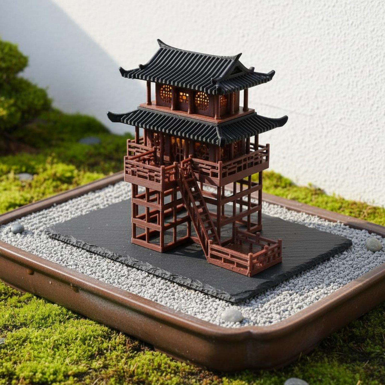 Bonsai Garden Usa - Bonsai House Tabletop Plastic Pagoda Mini
