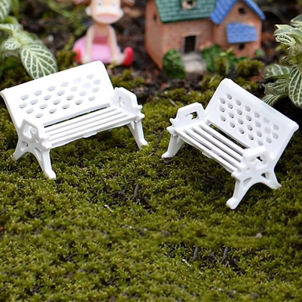 2Pcs Mini Park Seat Bench Cute - Bonsai Garden Bench recension och pris
