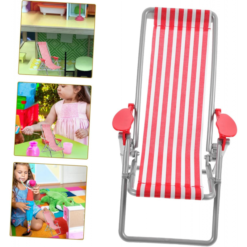 Mini Red Striped Folding Beach - Bonsai Garden Bench recension och pris