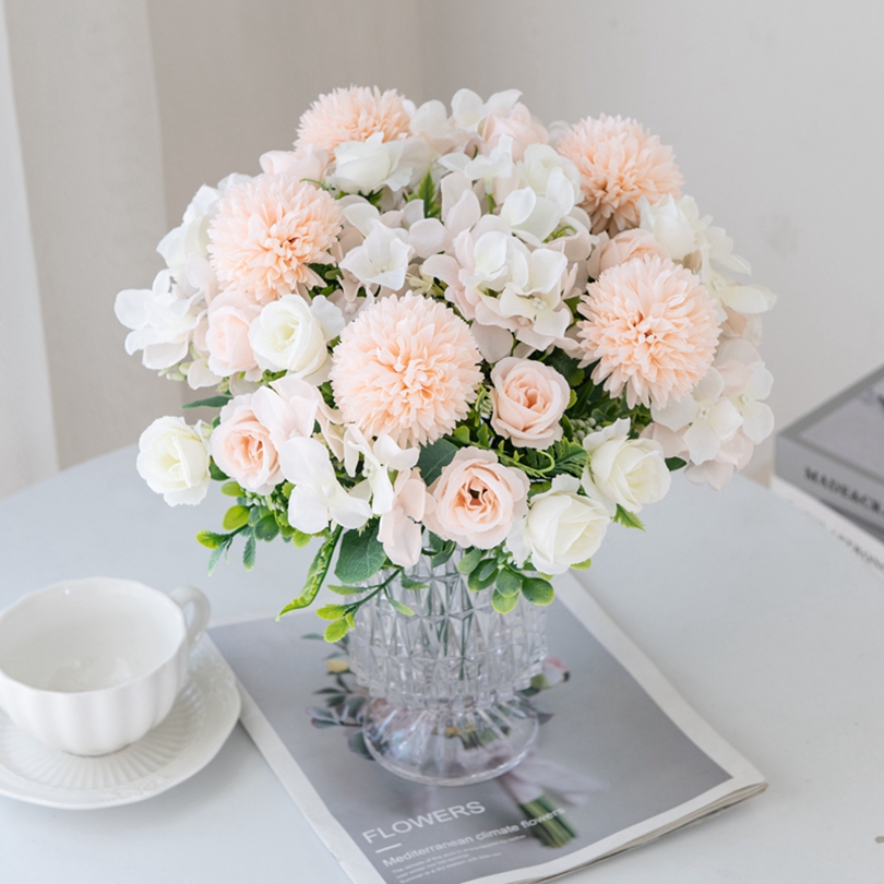 Artificial Silk Rose Flower Bo - Bonsai Garden Bench recension och pris