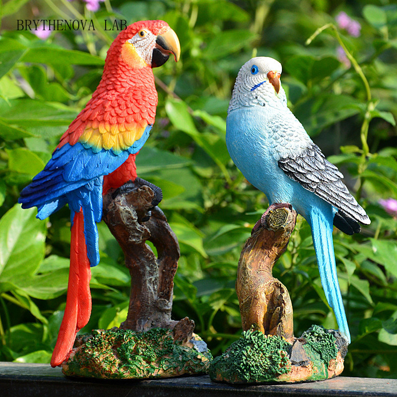 Resin Parrot Statue Ornament O - Bonsai Garden Wall recension och pris