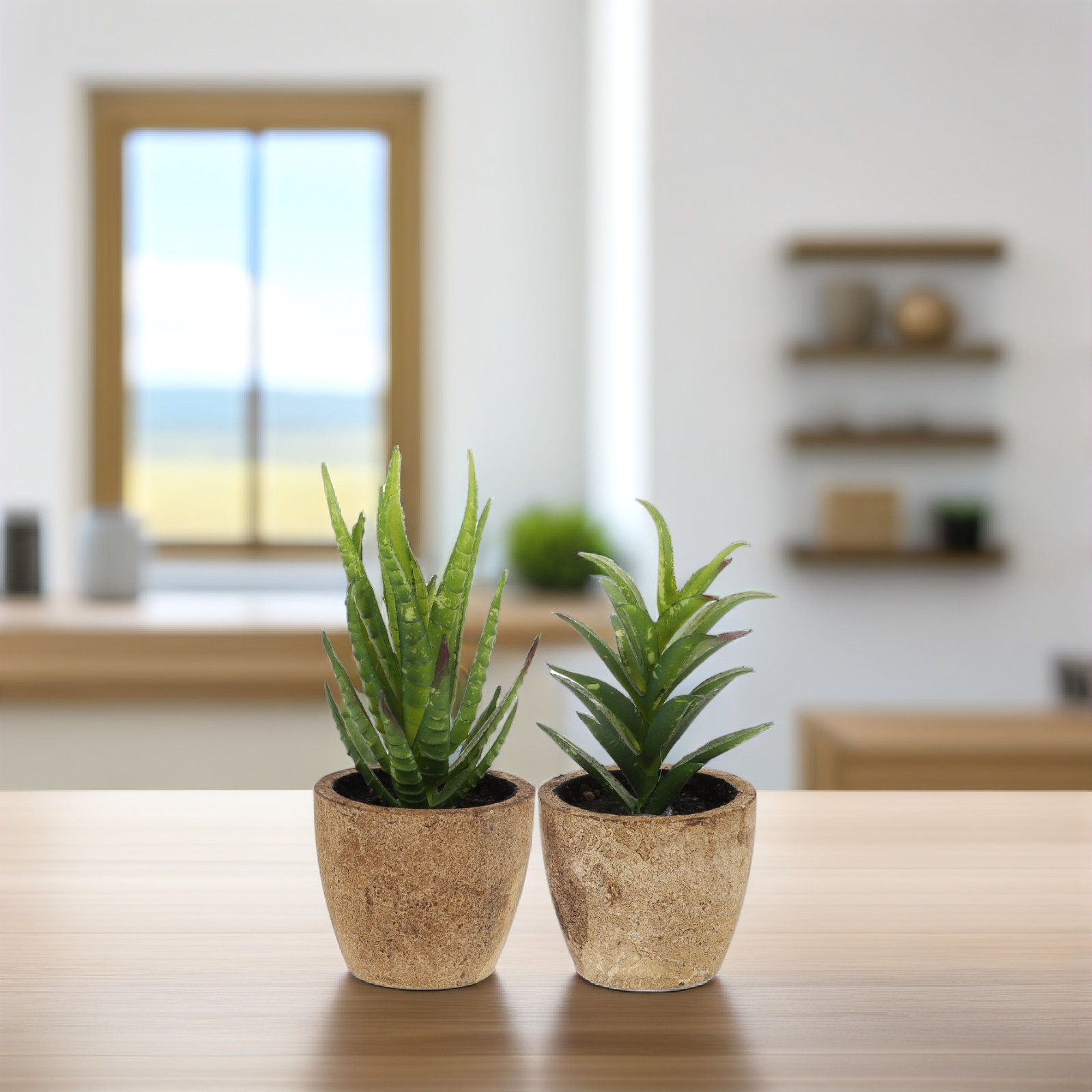 4Pcs Simulation Succulent Bons - Bonsai Garden And Cafe recension och pris