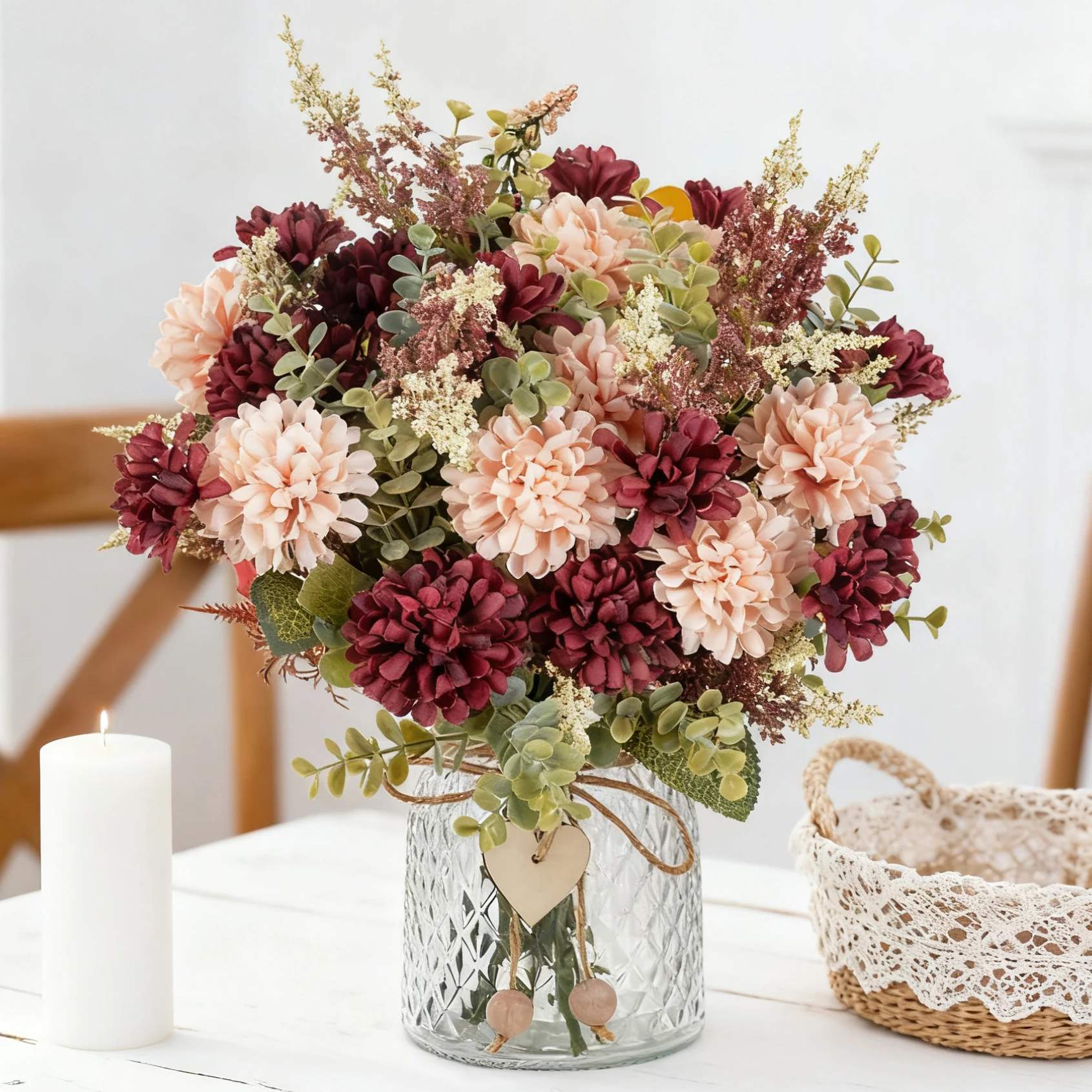 Silk Artificial Flowers Chrysa - Bonsai Garden Bench recension och pris