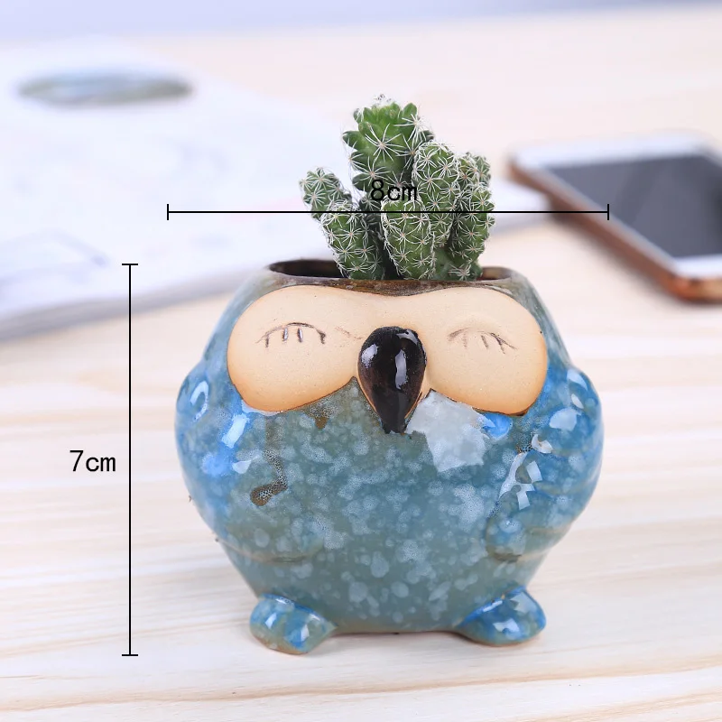 Mini Ceramic Owl Succulent Pla - Bonsai Garden Wall recension och pris