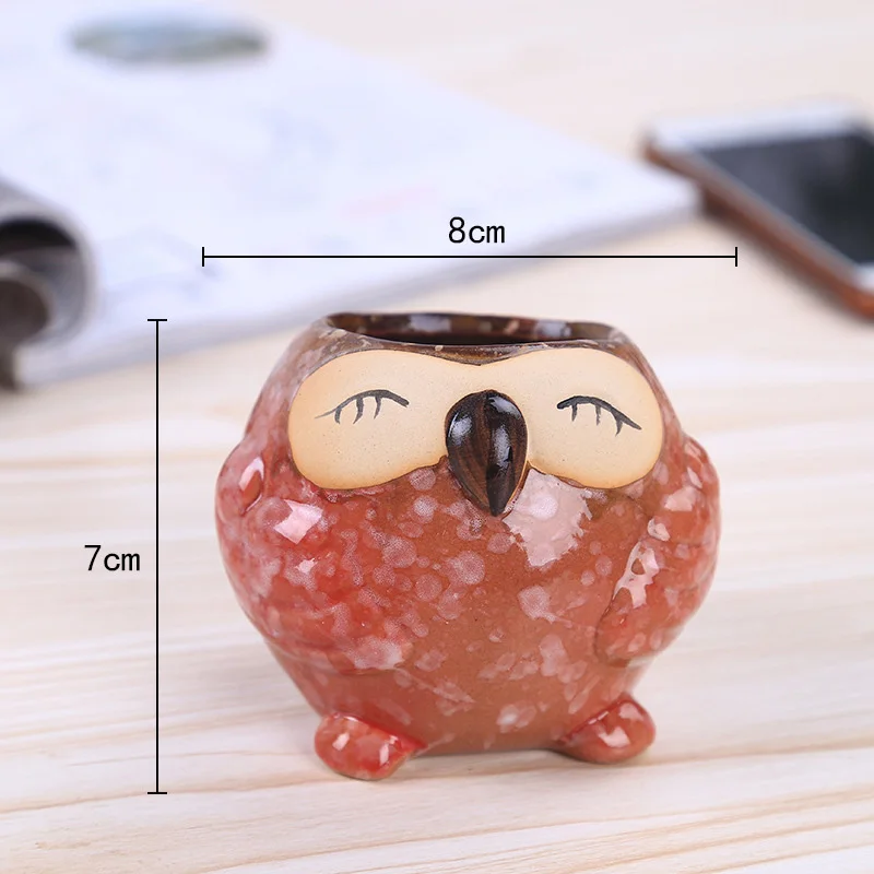 Mini Ceramic Owl Succulent Pla - Bonsai Garden Wall recension och pris