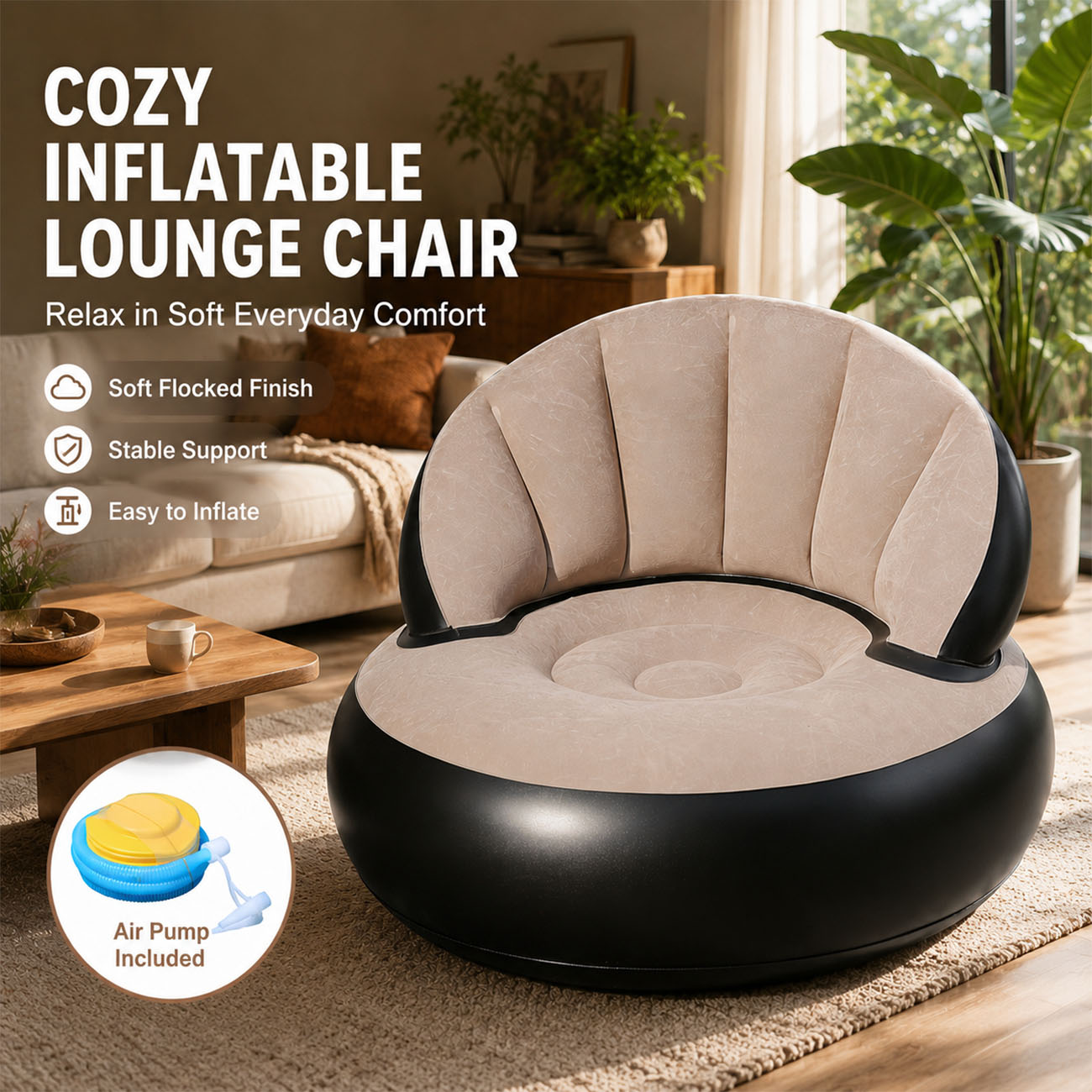 Inflatable Chair for Adults, F - Bonsai Garden Bench recension och pris