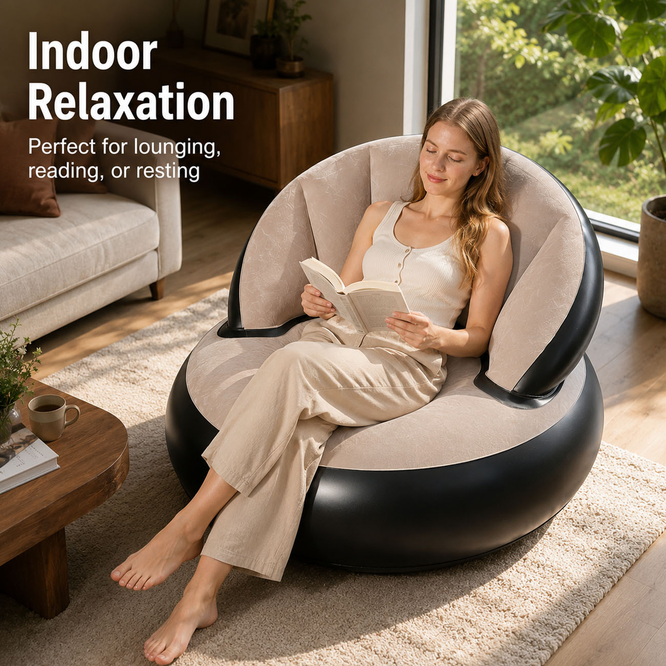 Inflatable Chair for Adults, F - Bonsai Garden Bench recension och pris