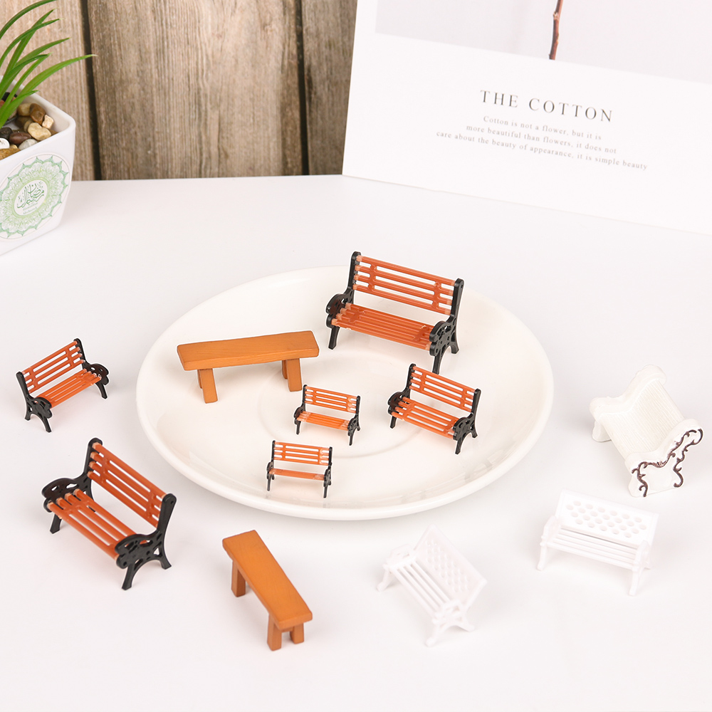 1PC Resin Miniature Bench Stoo - Bonsai Garden Bench recension och pris