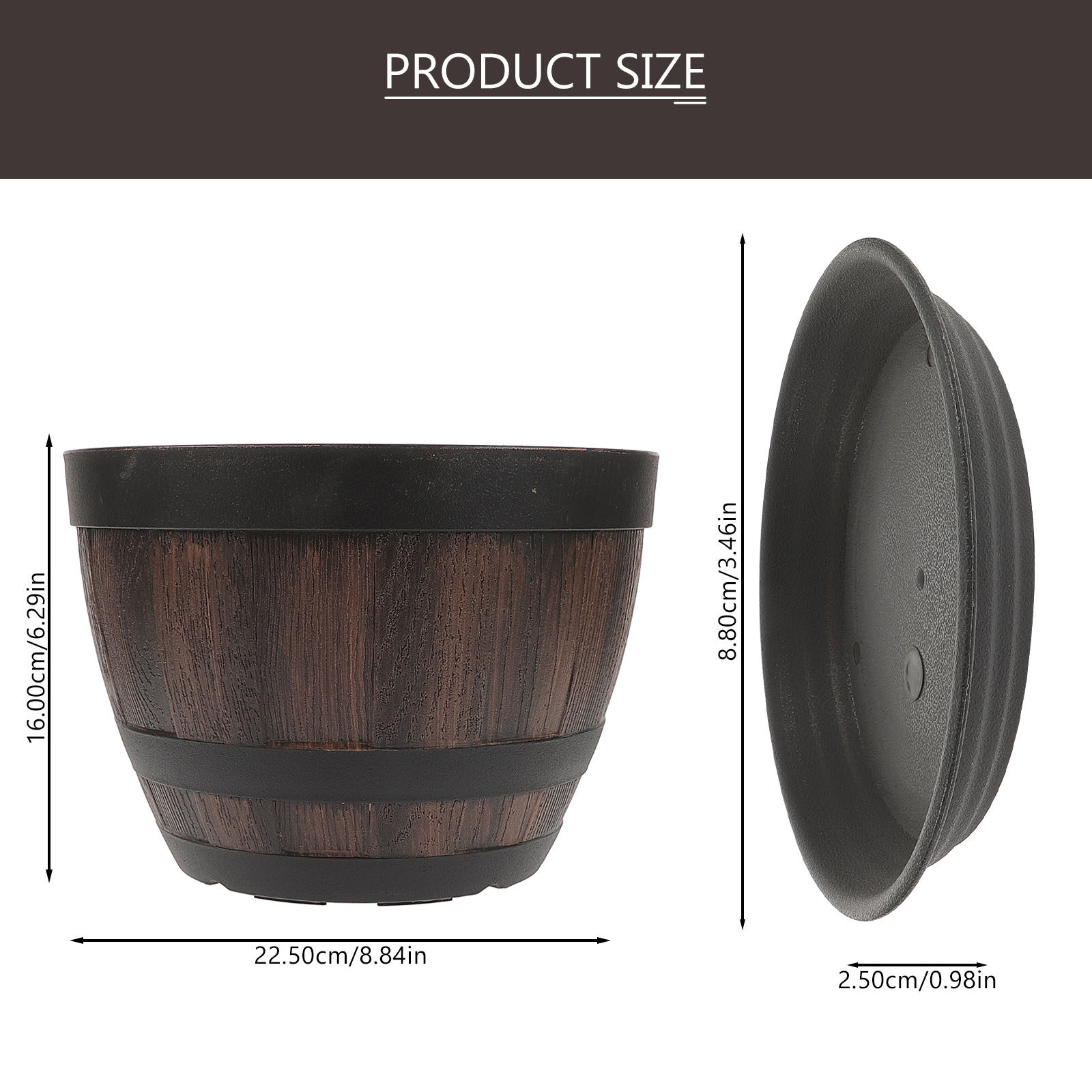 2Sets Faux Wooden Planter Imit - Bonsai Garden Indoor recension och pris